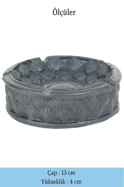 Evene Black Color Ash Tray - Decorative Ashtray Model 1