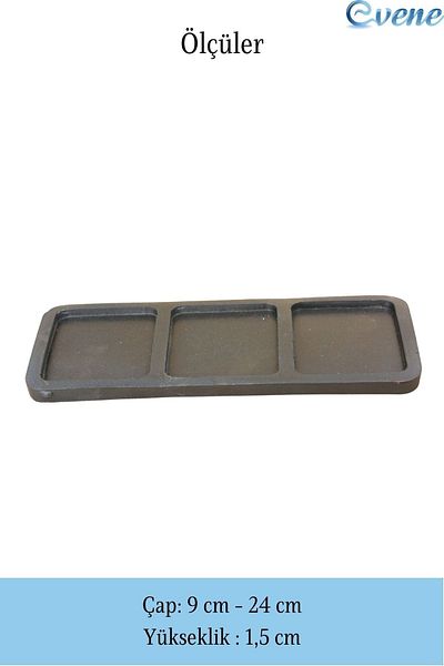 Evene Black Color Sausage Dragee Plate Model 13