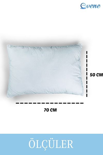 Evene Pillow Bead Fiber Antibacterial Filling Extra Soft Sleeping Pillow Cotton Stitched Case 800gr