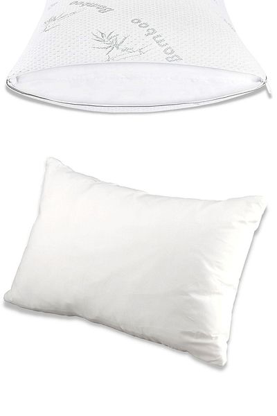 Viselia Μαξιλάρι Bead Fiber Αντιβακτηριδιακό Μαξιλάρι ύπνου Βαμβακερό ραμμένο 800 Gr + Βαμβακερή θήκη με φερμουάρ