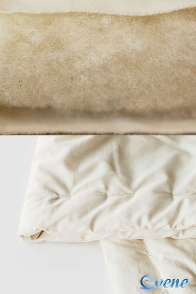 Evene Single Wool Quilt and 1500 Gr Wool Pillow Cool Holder Anti-Sweat Sleeping Set Organic Wool