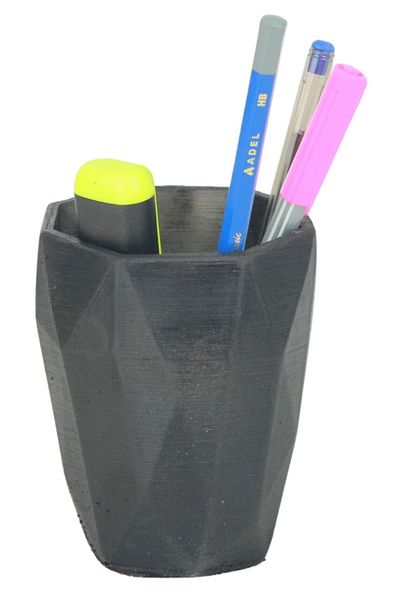 Evene Black Color Pen Holder Long Model Desk Pen Holder Organizer