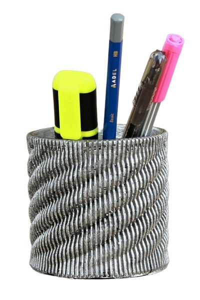 Evene Silver Antique Table Pen Holder Organizer Modeling 5