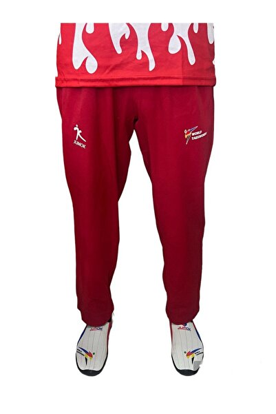 JUMOK Taekwondo Tek Alt Dobok-Antrenman Taekwondo Pantolonu Siyah-Mavi-Kırmızı