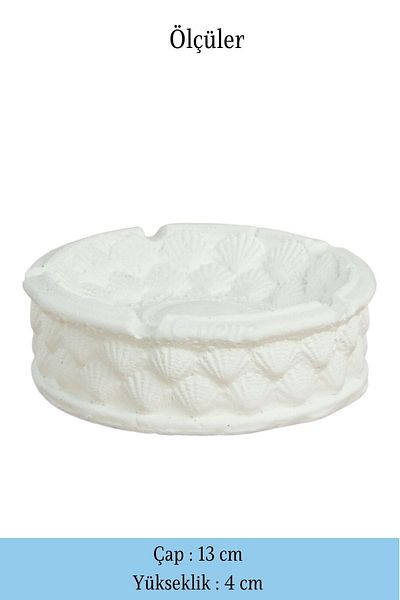 Evene White Color Ash Tray - Modeling Ashtray