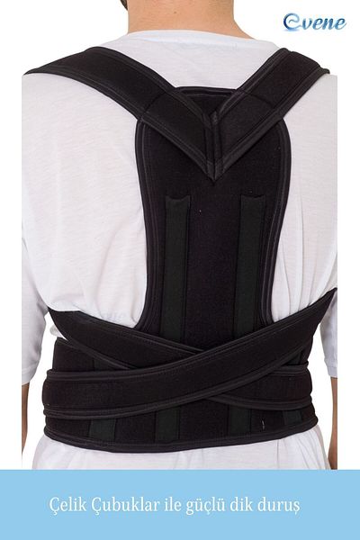 Evene Upright Posture Corset Back Corset Upright Stand Corset Humpback Corset Steel Underwire Corset Black Model 3