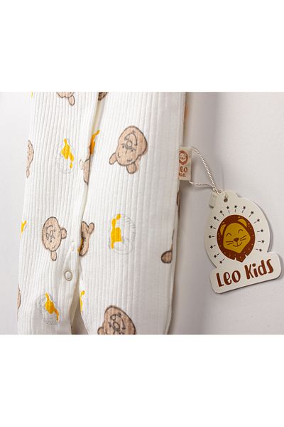 LEO KİDS Unisex Baby Jumpsuit - 100% Organic Cotton, Patterned, Newborn Outfit