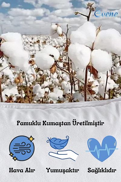 Evene Pillow Bead Fiber Antibacterial Sleeping Pillow Cotton Stitched 800 g + Cotton Zippered Case