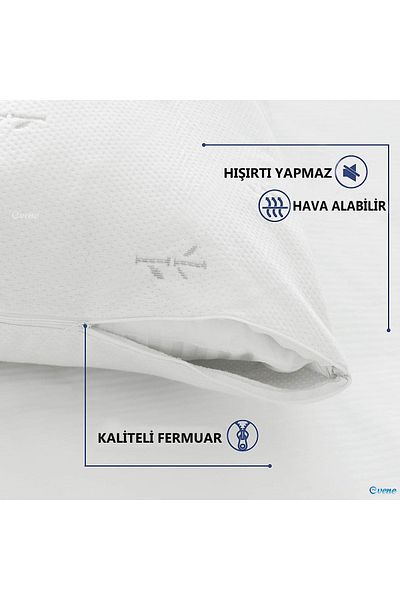 Evene Inner Pillowcase Zippered 10 Pieces Anti-Sweat Cool-Keeping Breathable Cushion Cover