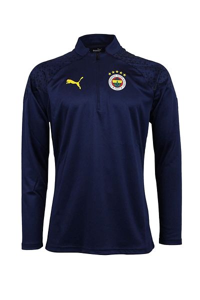 Fenerbahçe 23/24 A Team Navy Blue Sweat - Δώρο Hoca με μισό φερμουάρ και ξύλινο κουτί