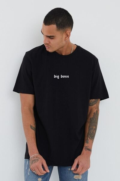 oneagılyazı Men's No Plans For Today Printed White Oversize T-shirt