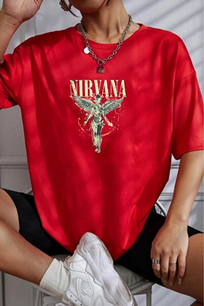 oneagılyazı تي شيرت نيرفانا روك مطبوع للجنسين