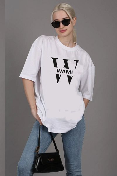 Pasage Unisex Oversize Boyfriend T-Shirt με λογότυπο Wami