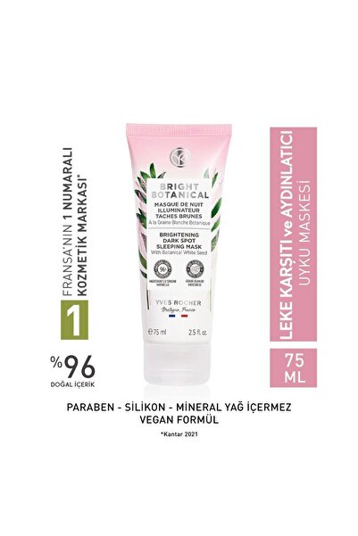 Yves Rocher Uyku Maskesi - Leke ve Kırışık Karşıtı Bitkisel Kompleks Bakım / Bright Botanical 75 ml