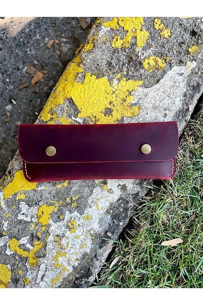 Mess collection Genuine Leather Horizontal Hand Pen Holder - Personalized Gifts