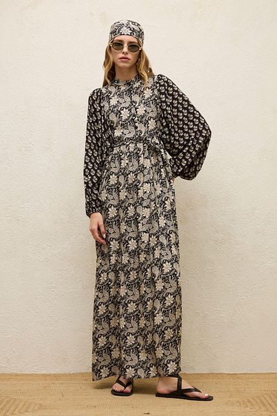 Manuka Φόρεμα Carmine Viscose Balloon Sleeve