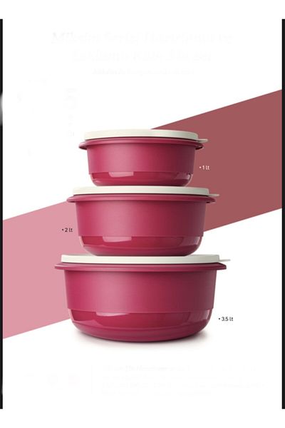 Tupperware Miksim Series Set of 3 and Non-Splash Cover