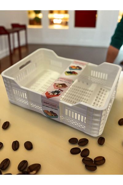 KRD HOME MRT Plastic White Case - Multi-Purpose Basket
