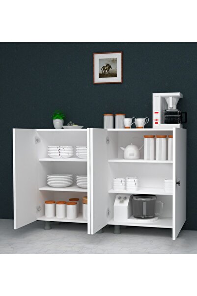 HOME GALLERY Çok Amaçlı Dolap Kiler Dolabı Mutfak Dolabı 120 cm