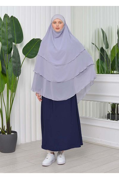 Modamix Chiffon Shawl Ready-made Veiled Practical Scarf Hijab Hijab 3 Layers - Cover Souffle 827