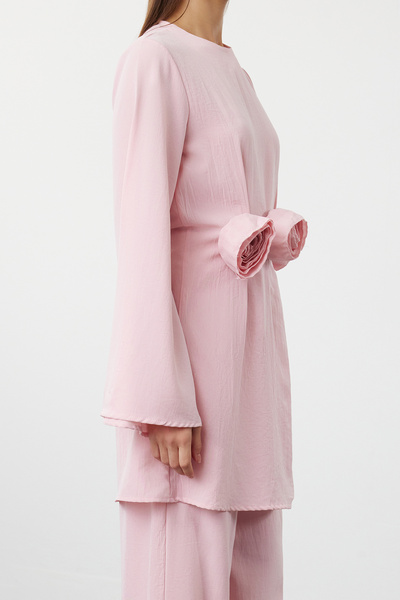 Trendyol Modest Dried Rose Woven Set - Front Rose/Flower Detail, Top and Bottom Set TCTSS24US00083