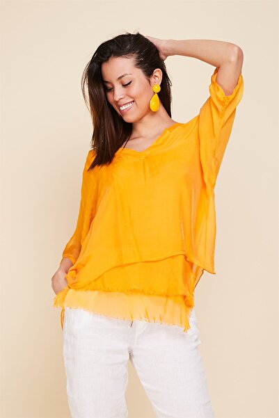 Park Moda 2757 V Yaka Ipek Bluz