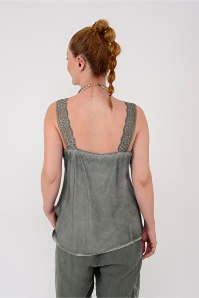 Park Moda 21336 Model V-Neck Strappy Lace Blouse