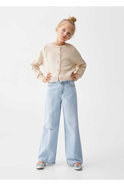 MANGO Kids Blugi Albastru Pentru Copii