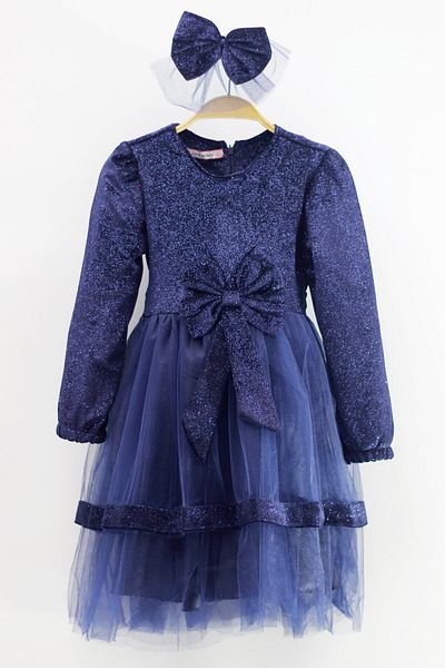 Asortik Kids Rochie de iarnă elegantă până la genunchi, țesătură din catifea pentru copii