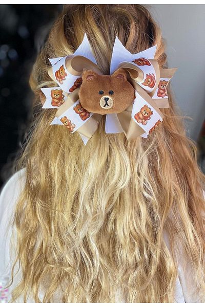 QUEEN AKSESUAR Special Design Luxury Cute Plush Toy Bear Women's Children's Buckle Teddy Bear Buckle