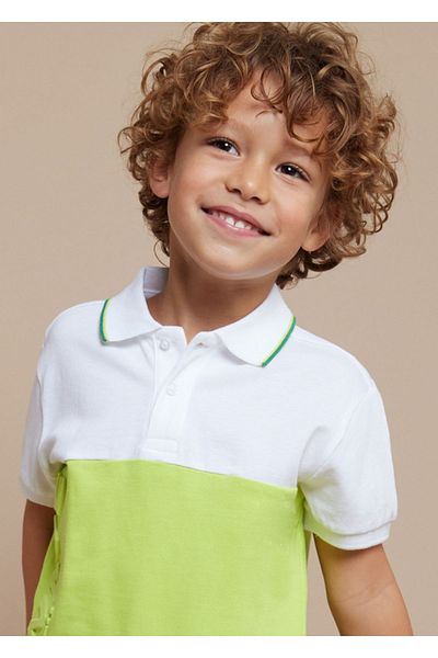 MAYORAL Tricou polo cu mânecă scurtă color block pentru băieți 3110