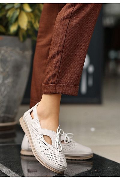 Flora Rial Beige Skin Ballerina Shoes