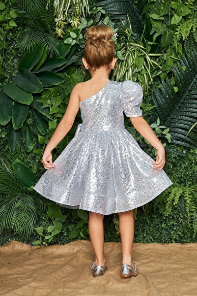 zühre balaban rochie de seara pentru fete cu paiete de culoare argintie