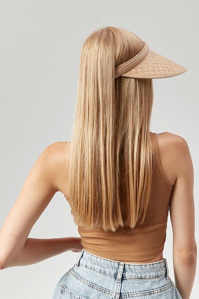 Aghilo Patterned Straw Women's Visor Hat