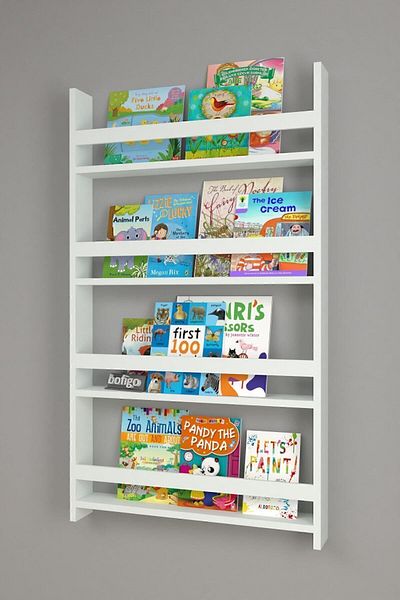Bofigo Bofigo 4 Shelf 120 x 74 cm Montessori Bookshelf Children's Bookcase White