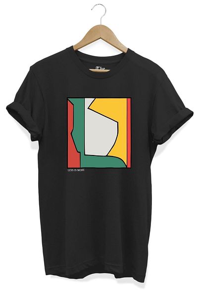 The Baski Black Unisex Basic Less Is More Printed Short Sleeve T-shirt