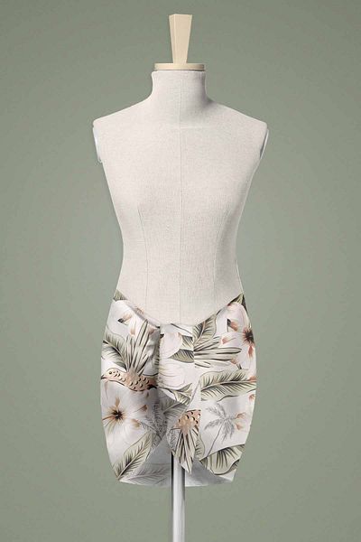 Pilloveland Hibiscus Long Chiffon Pareo - Φόρεμα παραλίας, κοντό και μακρύ με εναλλακτική - 100*150 cm