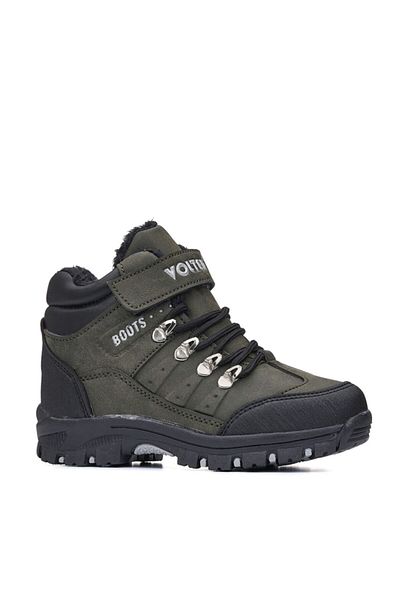 MAGIC SHOES Unisex Παιδικά Velcro με φερμουάρ Χακί 0ορθοπεδικά Μποτάκια