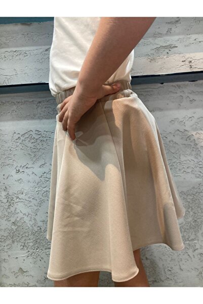 KedyKids Stone Color Double Straight Skirt