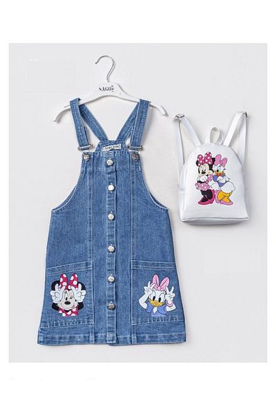 SAGO KİDS Gilet de blugi pentru fete cu geantă Miki