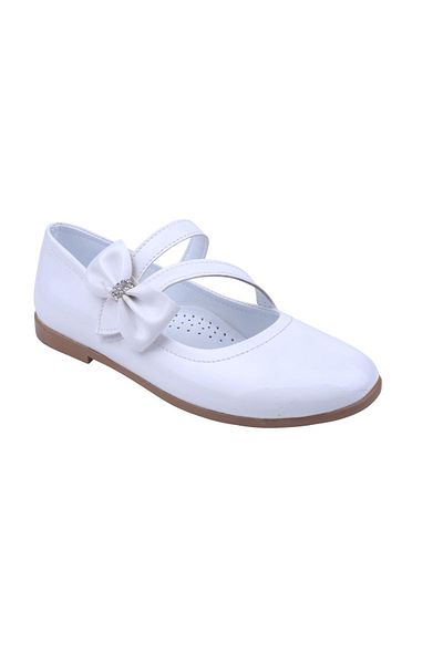 Papuçsepeti Cos pentru pantofi Ortaç 2082 Balerina Fata Balerina Velcro Piele Lacuita