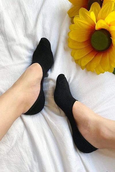 KRAL SOCKS Șosete balerină din bumbac cu model uni pentru bărbați și femei - pachet de 8