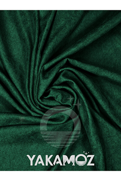 Yakamoz Velvet Appearance Emerald Green Island Background Curtain Extra Strength Velvet Touch Series