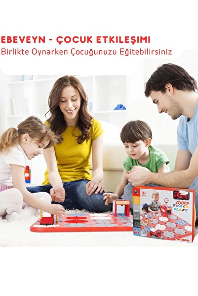 HESTİNYA TOYS Mantıksal Yol Yapım Oyunu Eğitici Oyuncak Uzamsal Düşünme Zeka Geliştirme Itfaiye Serisi Stem Puzzle