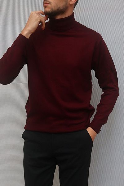 inpool Men's, Turtleneck, Old Money Culture, high-top knit sweater