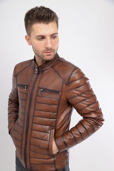 MALVİNEYU Italian Style 100/100 Lambskin Men's Assembly Special design Malvinyu