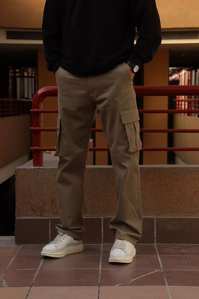 inpool Παντελόνι Gabardine Oversize - Baggy Fit, Cargo Pocket