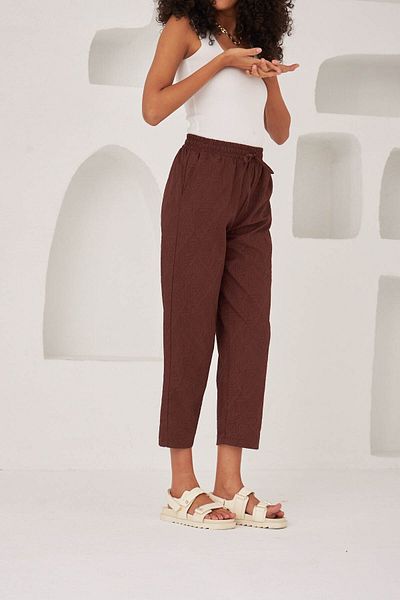Orfeo Negro ΠΑΝΤΕΛΟΝΙ ΜΕ ΓΕΩΜΕΤΡΙΚΟ ΣΧΕΔΙΟ CASUAL FIT ΥΦΑΣΜΑ