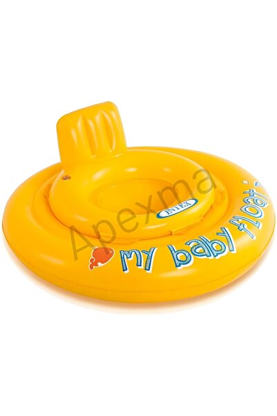 Apexma Oturaklı Sarı Bebek Flatörü 70 Cm - Oturaklı Çocuk Şişme Havuz Simidi