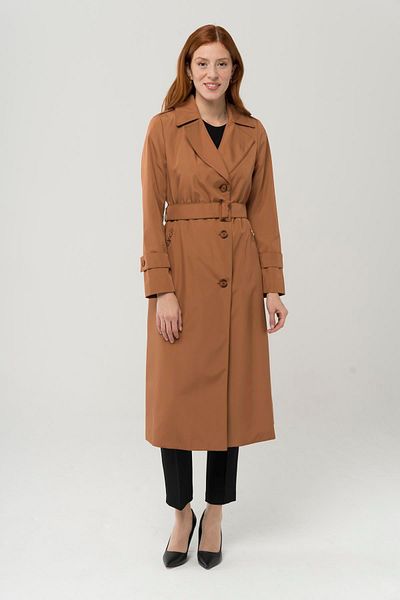 Olcay Detailní trenčkot na zip se zipem, hnědý 4283